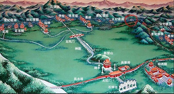 明陵的建筑走向